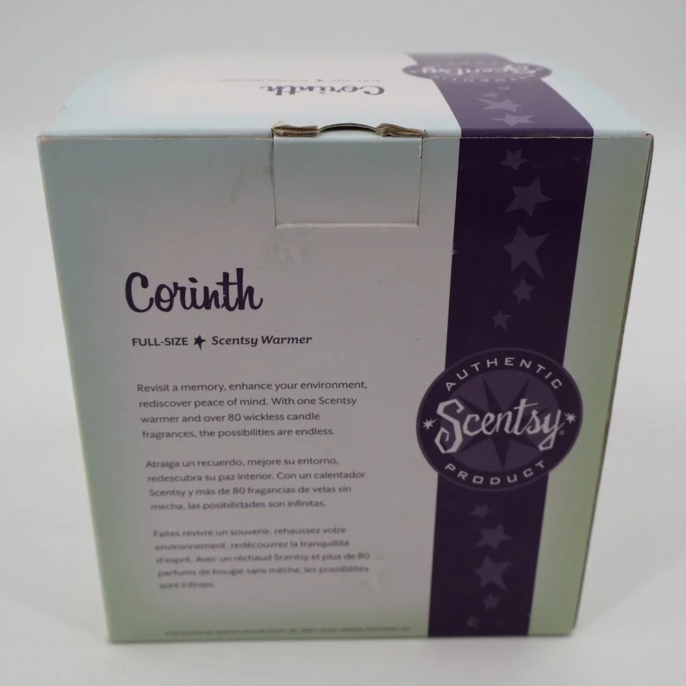 Scentsy Corinth Wax Warmer Full Size Charcoal Bronze Embossed Leaf NIB‎